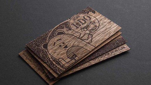 Картинка:  Бизнеc-идея: Производство деревянных визиток.