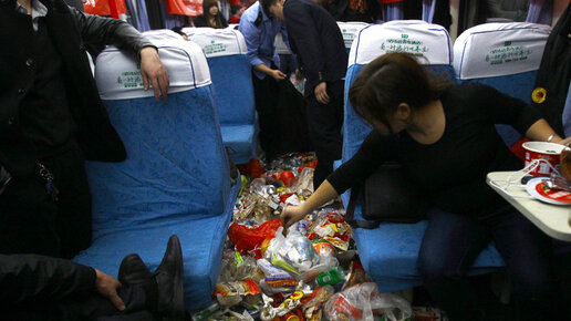 Картинка: Мусорные поезда в Китае
