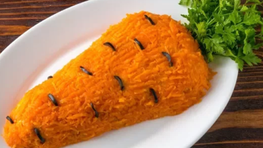 Картинка: Праздничный салат 'Морковка'. Гости будут довольны.