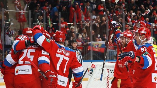 Картинка: Сборная России по хоккею выиграла у команды Швеции в матче Кубка Первого канала