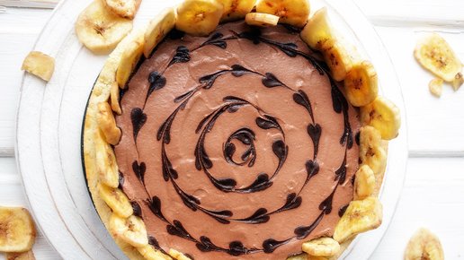 Картинка: Готовим шоколадно-банановый торт 
