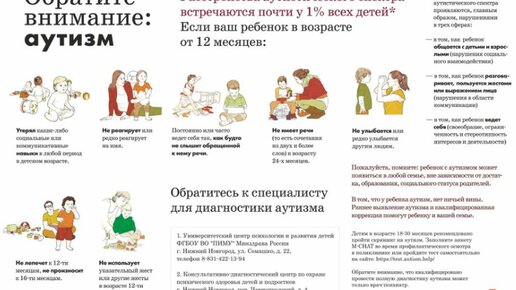 Картинка: Раннюю диагностику аутизма запустят в четырех нижегородских поликлиниках с 2019 года