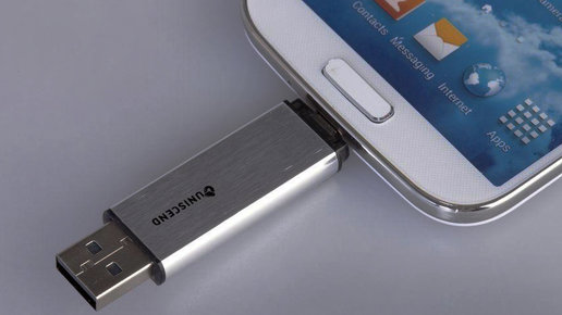 Картинка: Как подключить USB-флешку к телефону?