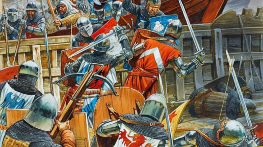 Картинка: Битва при Слёйсе — первое крупное морское сражение Столетней войны