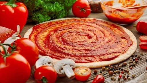 Картинка: Готовим томатный соус для пиццы - быстро и вкусно
