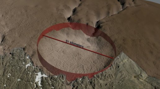 Картинка: В Гренландии открыт гигантский кратер от упавшего метеорита