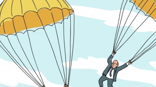 Картинка: Что такое золотой парашют и как молчание приносит деньги.