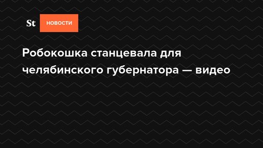 Картинка: Робокошка станцевала для челябинского губернатора — видео