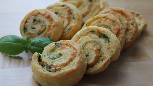 Картинка: Творожное печенье с сыром и зеленью. 