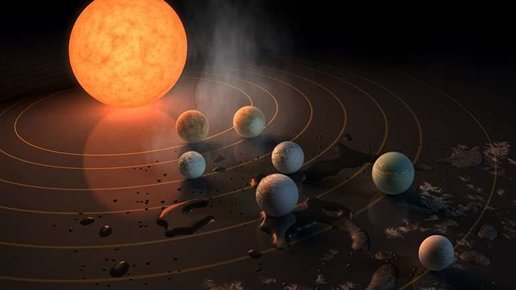 Картинка: Семь планет типа Земли