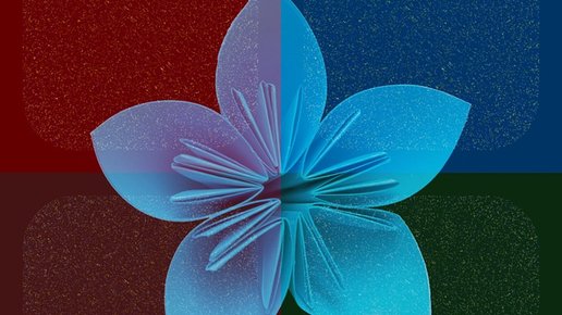 Картинка: Как сделать цветок из бумаги — оригами лилия?