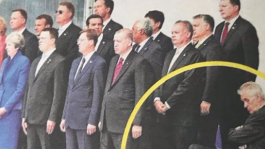 Картинка: Президент Чехии уснул во время саммита НАТО