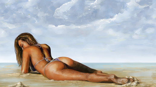 Картинка: Женщины на пляже: шедевры мировой живописи