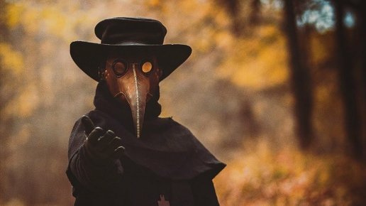 Картинка: Чумной доктор - темный лекарь в костюме птицы