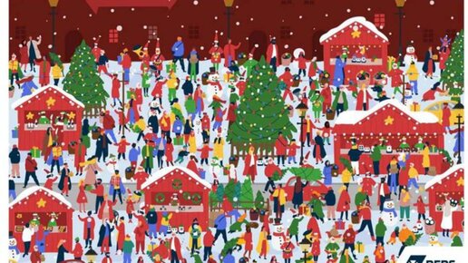 Картинка: Интернет ищет Санта-Клауса на новогодней ярмарке