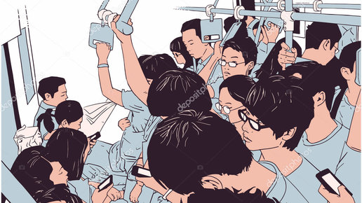 Картинка: 5 типов людей в метро, от которых сводит зубы