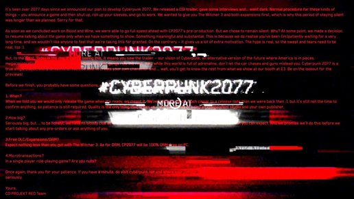 Картинка: Все что нужно знать о Cyberpunk 2077 или за что мы любим CD PROJECT RED
