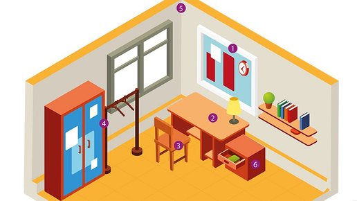 Картинка: Комната для первоклассника: как организовать рабочее место ребенка