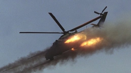 Картинка: Кадры с поля битвы: Повстанцы сбили русский вертолет Ми-24. Они пожалели об этом