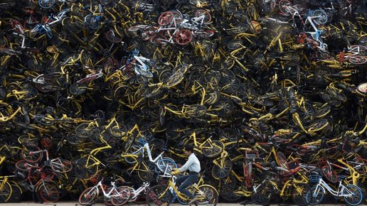 Картинка: Велосипедные кладбища вокруг Китая служат предзнаменованием для стартап-индустрии