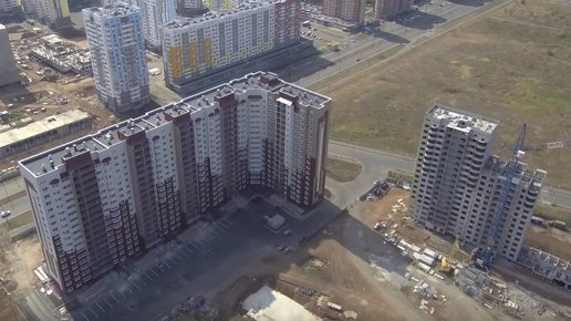 Картинка: Аэросъемка со строительной площадки жилого комплекса «15Б микрорайон»