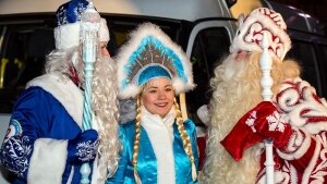 Картинка: В Омске прошел парад Дедов Морозов