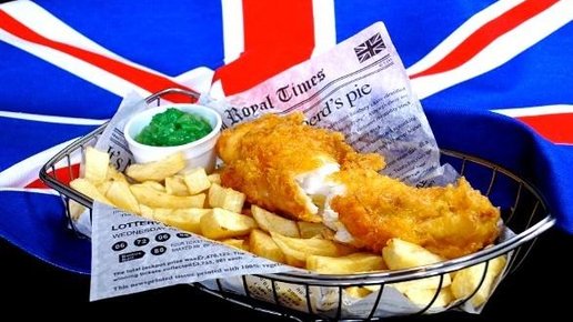 Картинка: Любимая еда британцев: Фиш-энд-чипс