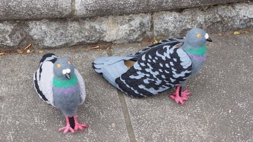 Картинка: Японка сделала туфли в виде голубей