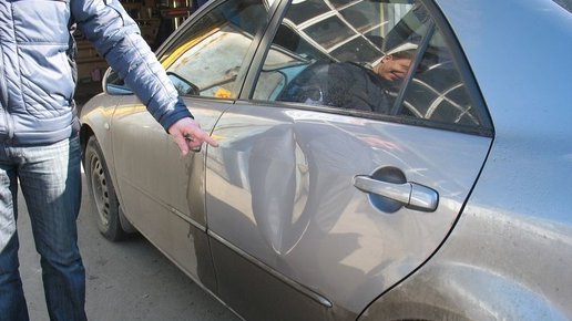 Картинка: Выпрямляем дверь автомобиля