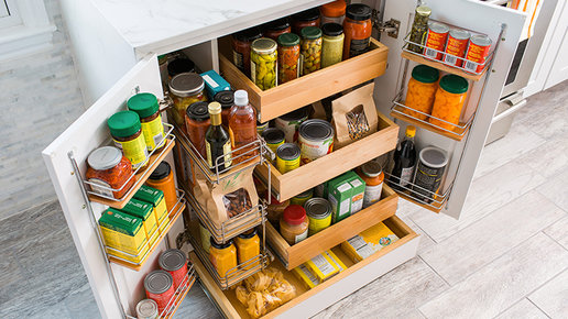 Картинка: 8 способов хранения вещей на кухне — крутой пример на кухне 6 м²