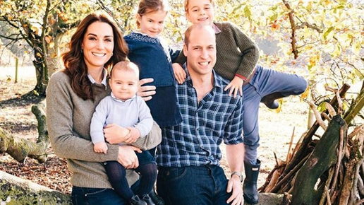 Картинка: Опубликован новый портрет принца Уильяма и Кейт Миддлтон с детьми