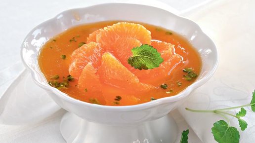 Картинка: Мандариновый суп с фисташками
