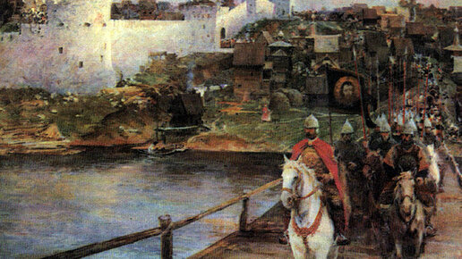 Картинка: Разорение Москвы ханом Тохтамышем, 1382 г.