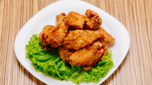 Картинка: Куриные крылья в кляре на обычной сковороде