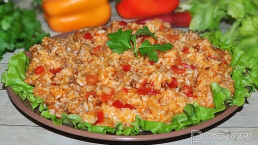 Картинка: Чудесный ужин - Итальянская сковорода с фаршем, рисом и овощами