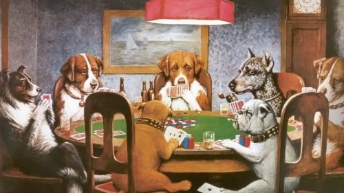 Картинка: Собаки, играющие в покер. От шутки к мировой славе
