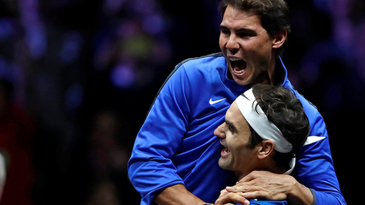 Картинка: Федерер и Надаль – лучшая теннисная пара. В 2019-м они снова сыграют вместе