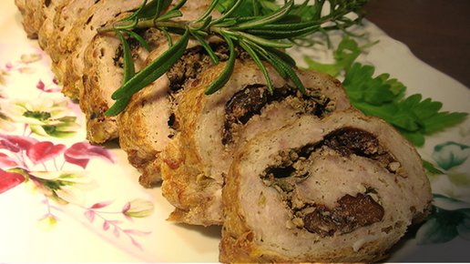Картинка: Новогоднее меню: рулеты из говядины с орехами и черносливом