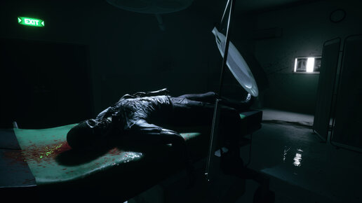 Картинка: Ужасы в лаборатории в стиле Resident Evil.