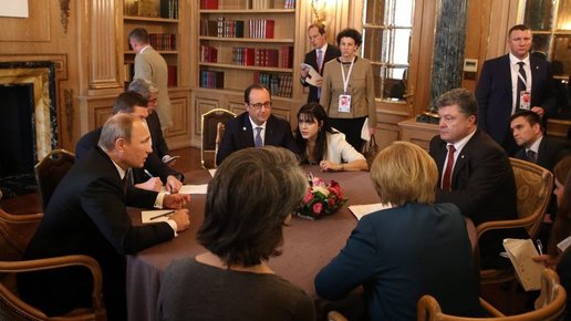 Картинка: «Уроки власти» Франсуа Олланда: Путин и Порошенко «постоянно повышали голос друг на друга»