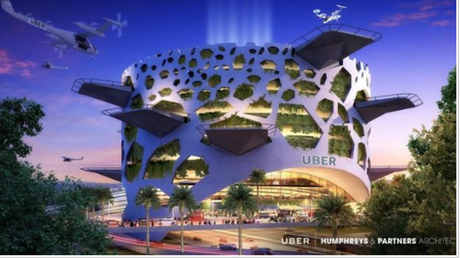 Картинка: Uber объявляет о создании «аэропортов» для летных такси!