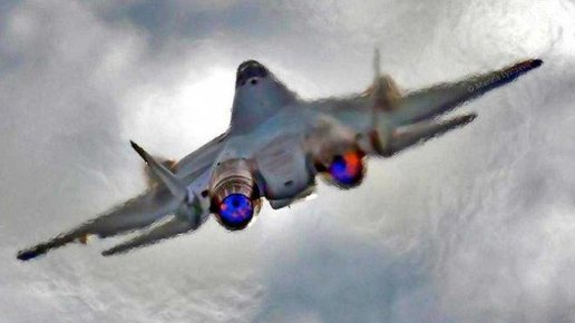 Картинка: Минобороны РФ показало видео полета новейших Су-57 над Сирией
