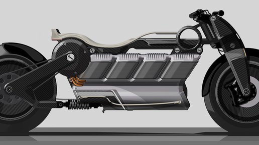 Картинка: Hera — первый электромотоцикл с аналогом сверхмощного двигателя V8