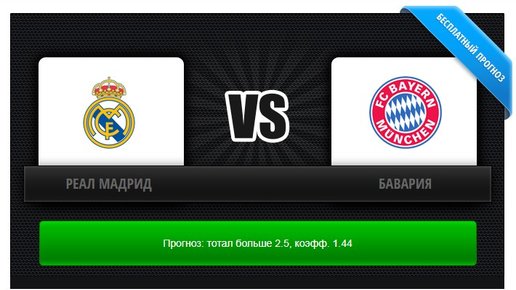 Картинка: Прогноз на матч Реал Мадрид - Бавария