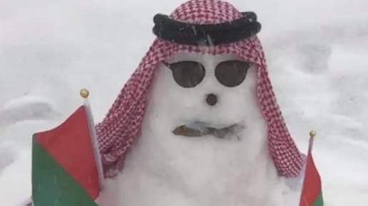 Картинка: Бывает ли зимой в Дубае снег. И где местные жители катаются на лыжах и лепят снеговиков.