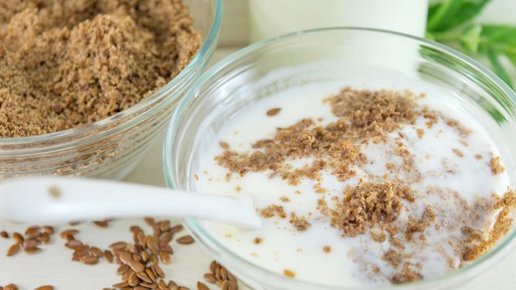 Картинка: Льняная мука с кефиром для похудения