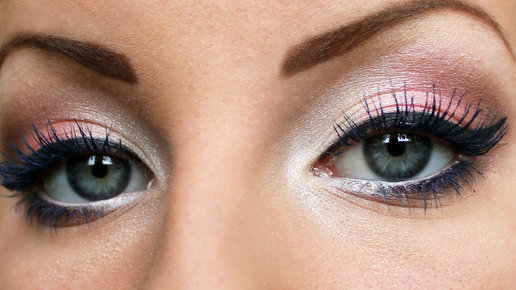 Картинка: Дневной макияж для серых глаз