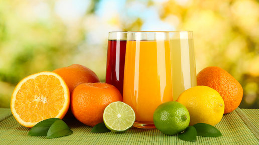 Картинка: Вред свежевыжатых фруктовых соков. 